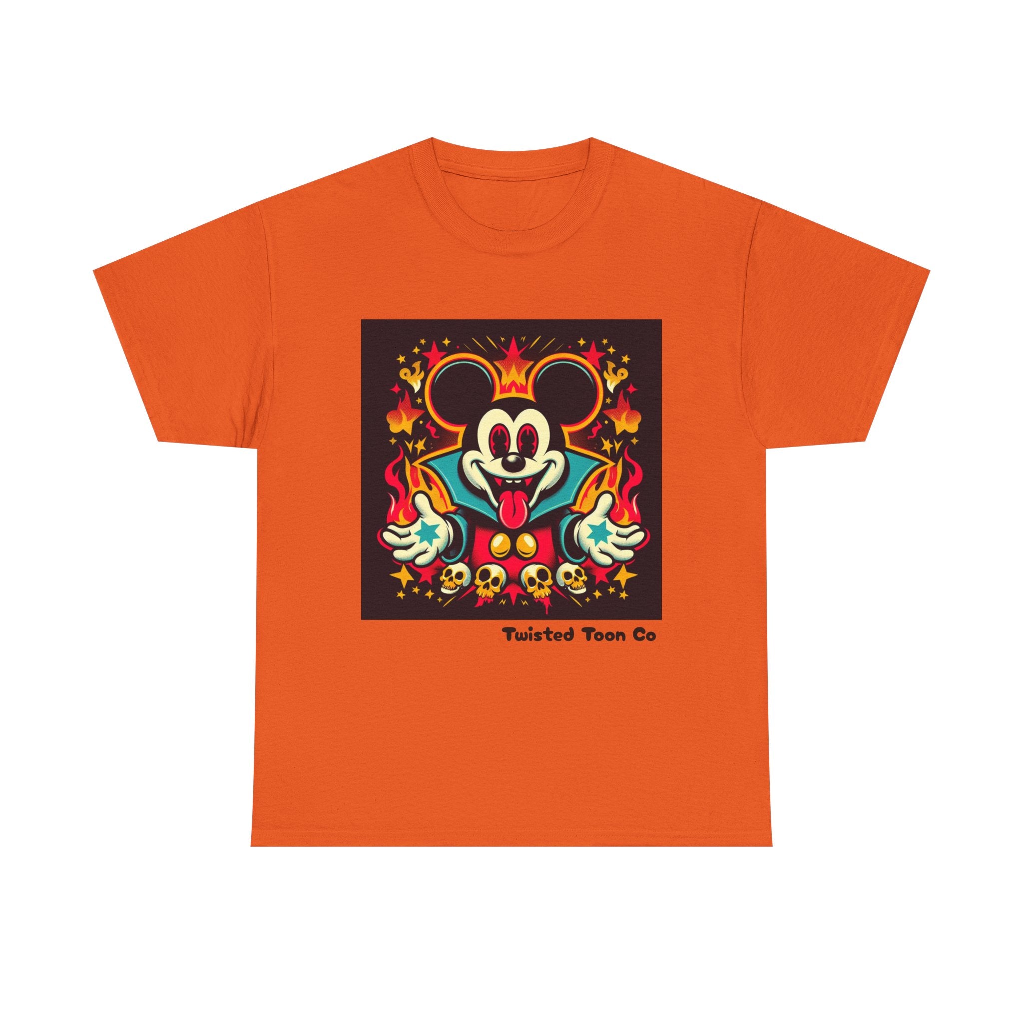 Vampire Mouse Graphic Tee — Retro Horror Cartoon Shirt