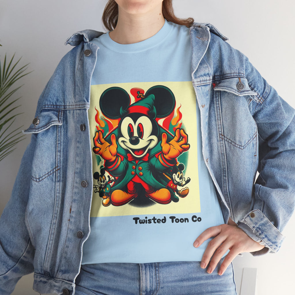 Vintage Cartoon Mouse Flame T-Shirt