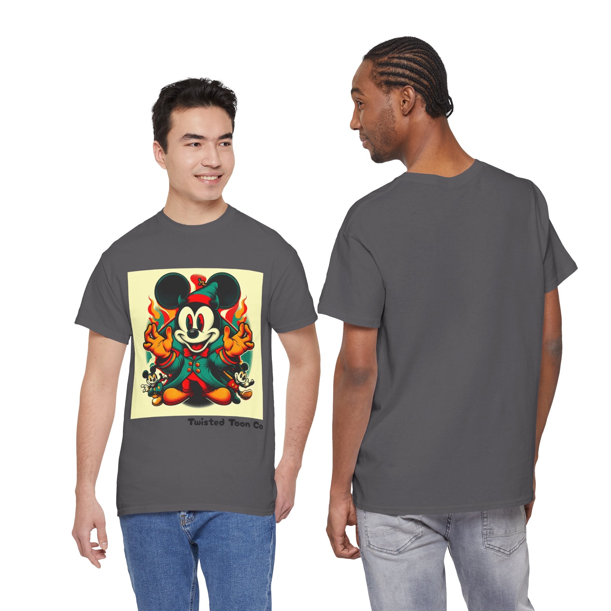 Vintage Cartoon Mouse Flame T-Shirt