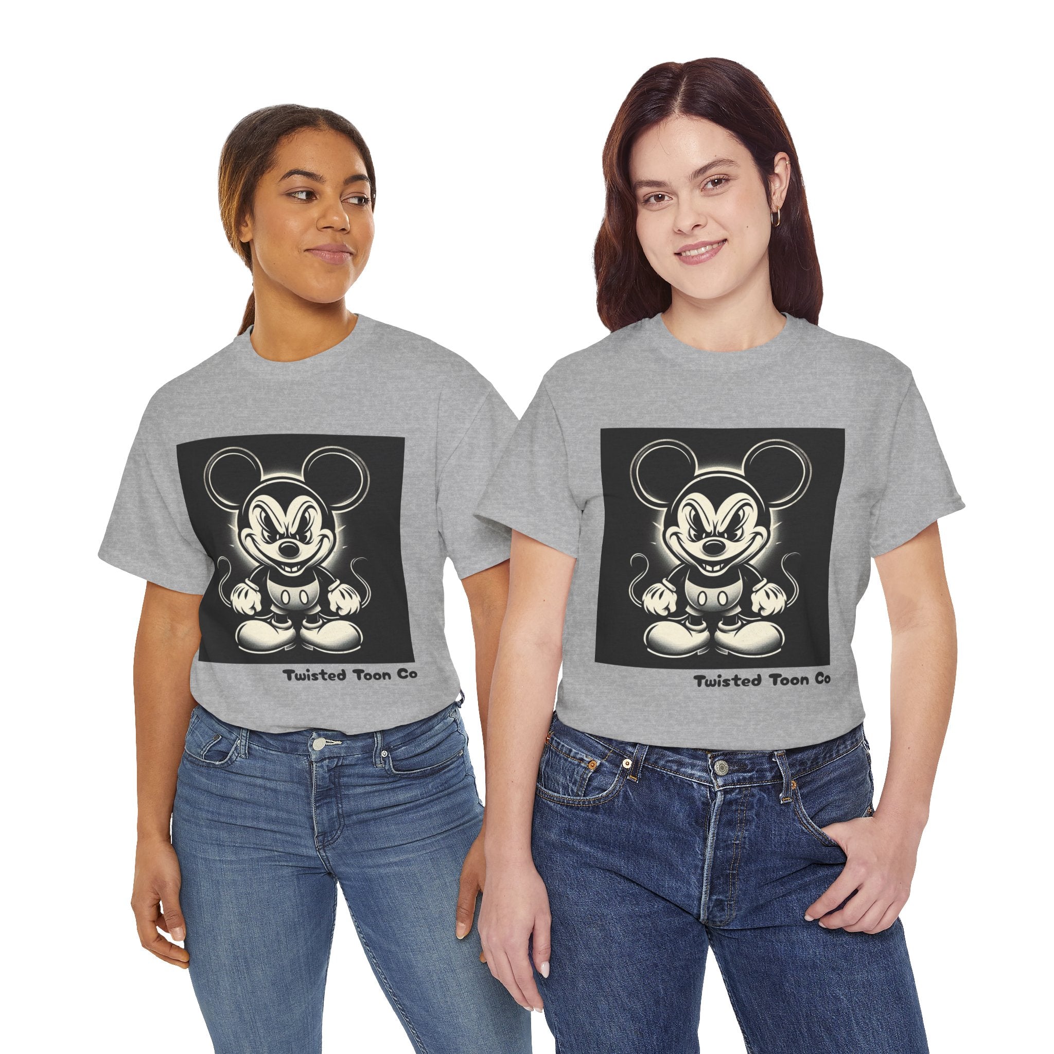 Vintage Cartoon Mouse T-Shirt — Retro Creepy Character Graphic Tee