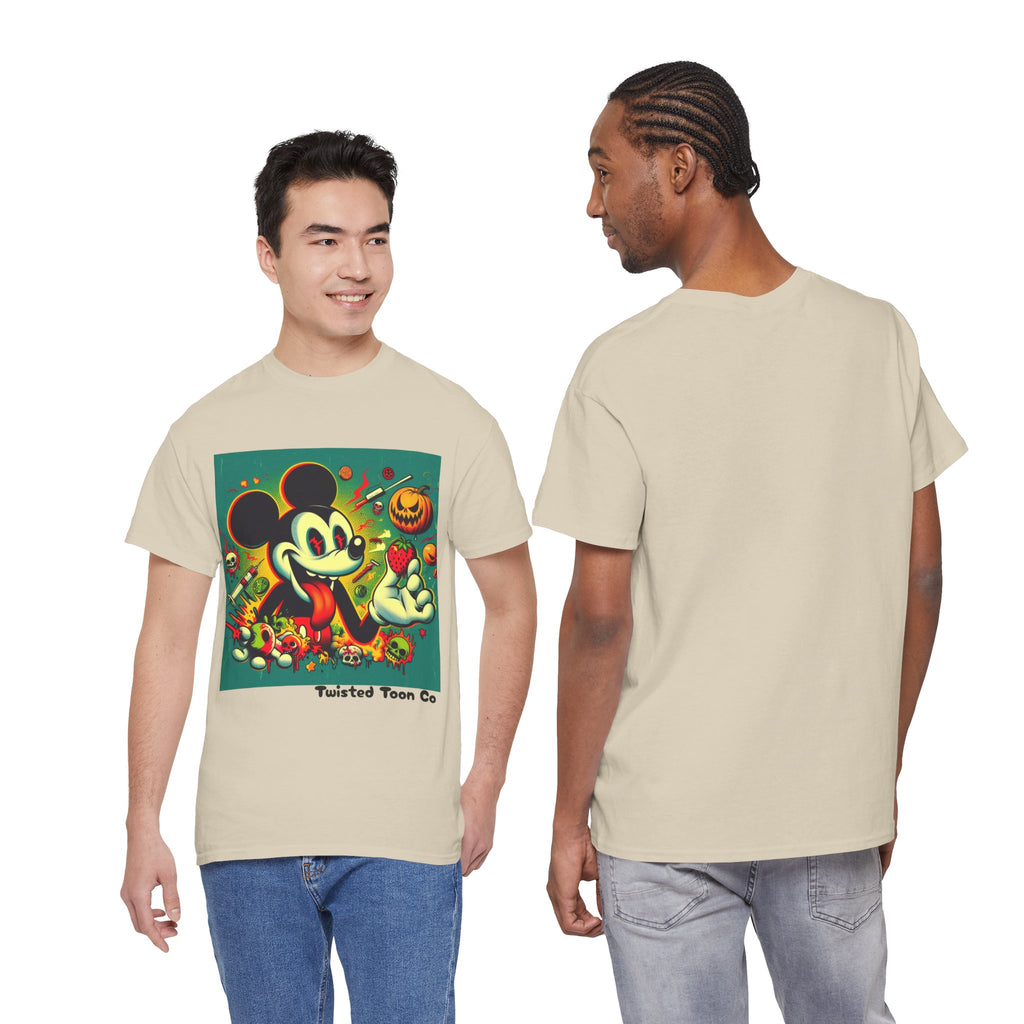 Vintage Cartoon Halloween Tee — Spooky Retro Mouse Graphic