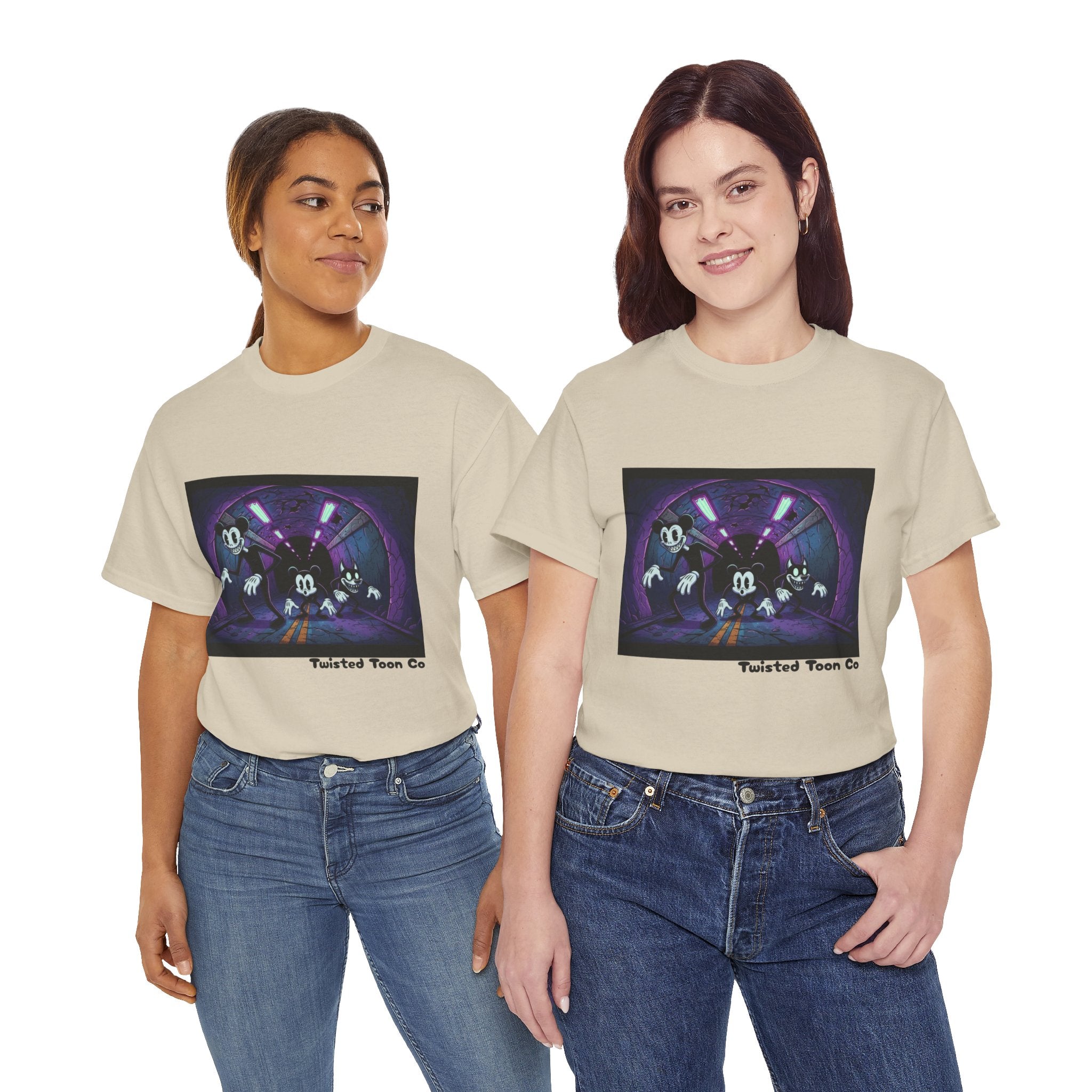 Retro Cartoon Horror T‑Shirt — 'Twisted Toon Co' Spooky Vintage Character Tee