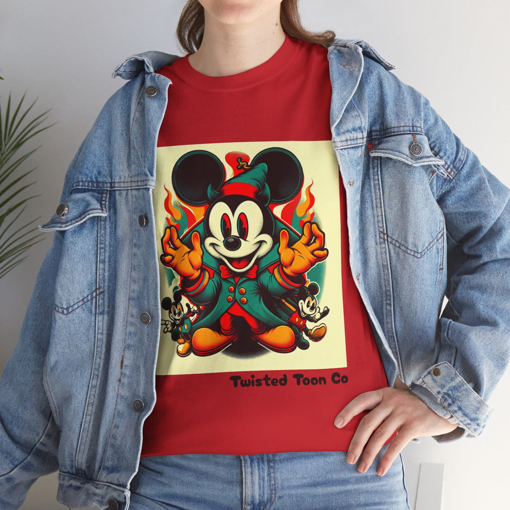 Vintage Cartoon Mouse Flame T-Shirt