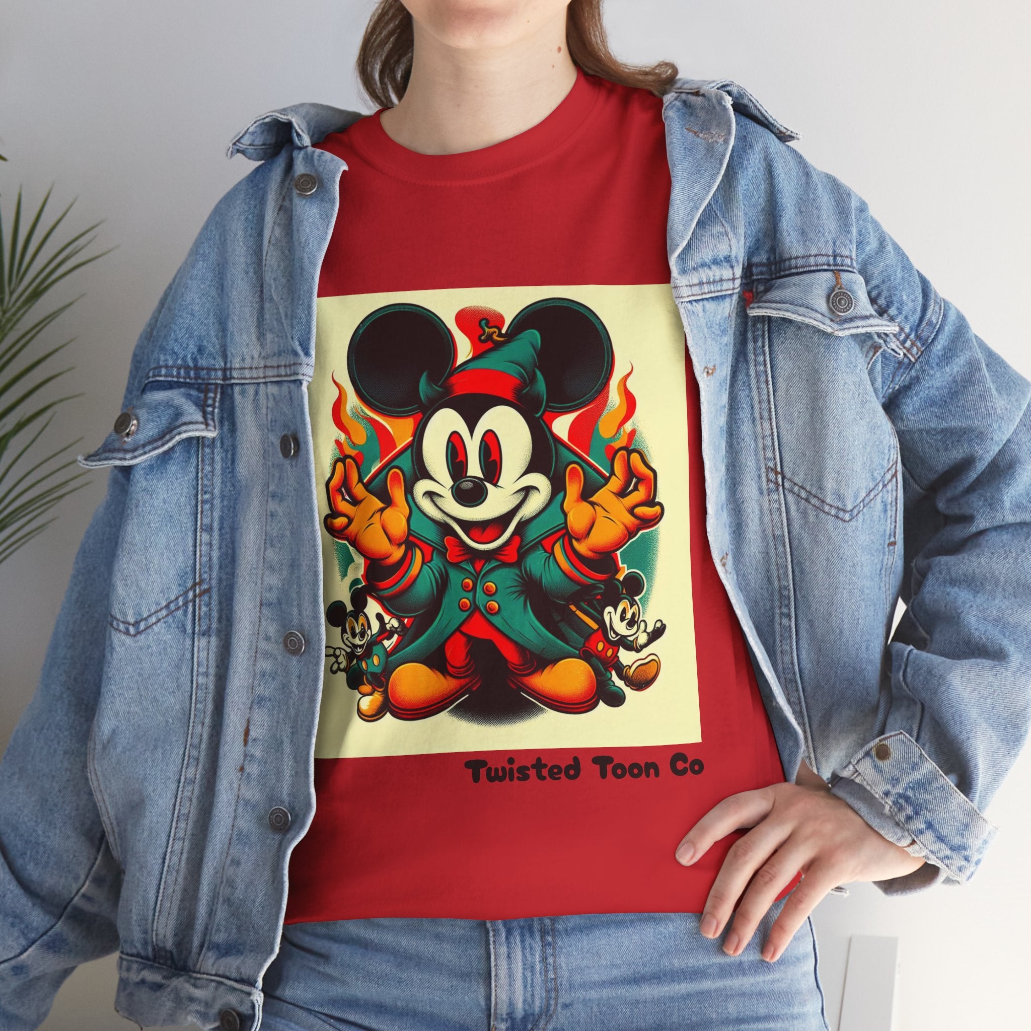 Vintage Cartoon Mouse Flame T-Shirt