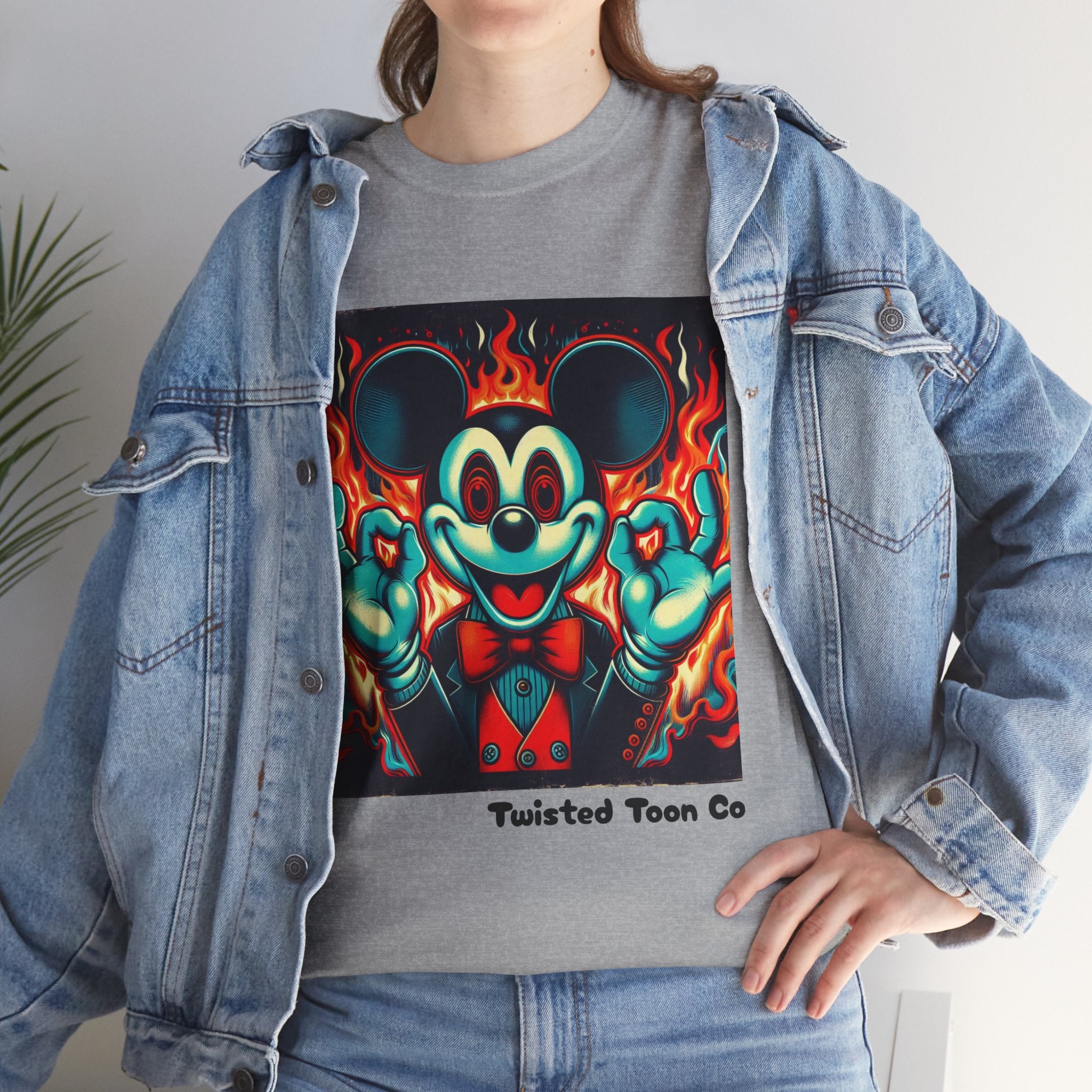 Vintage Cartoon Demon Mouse T-Shirt — Retro Horror Graphic Tee