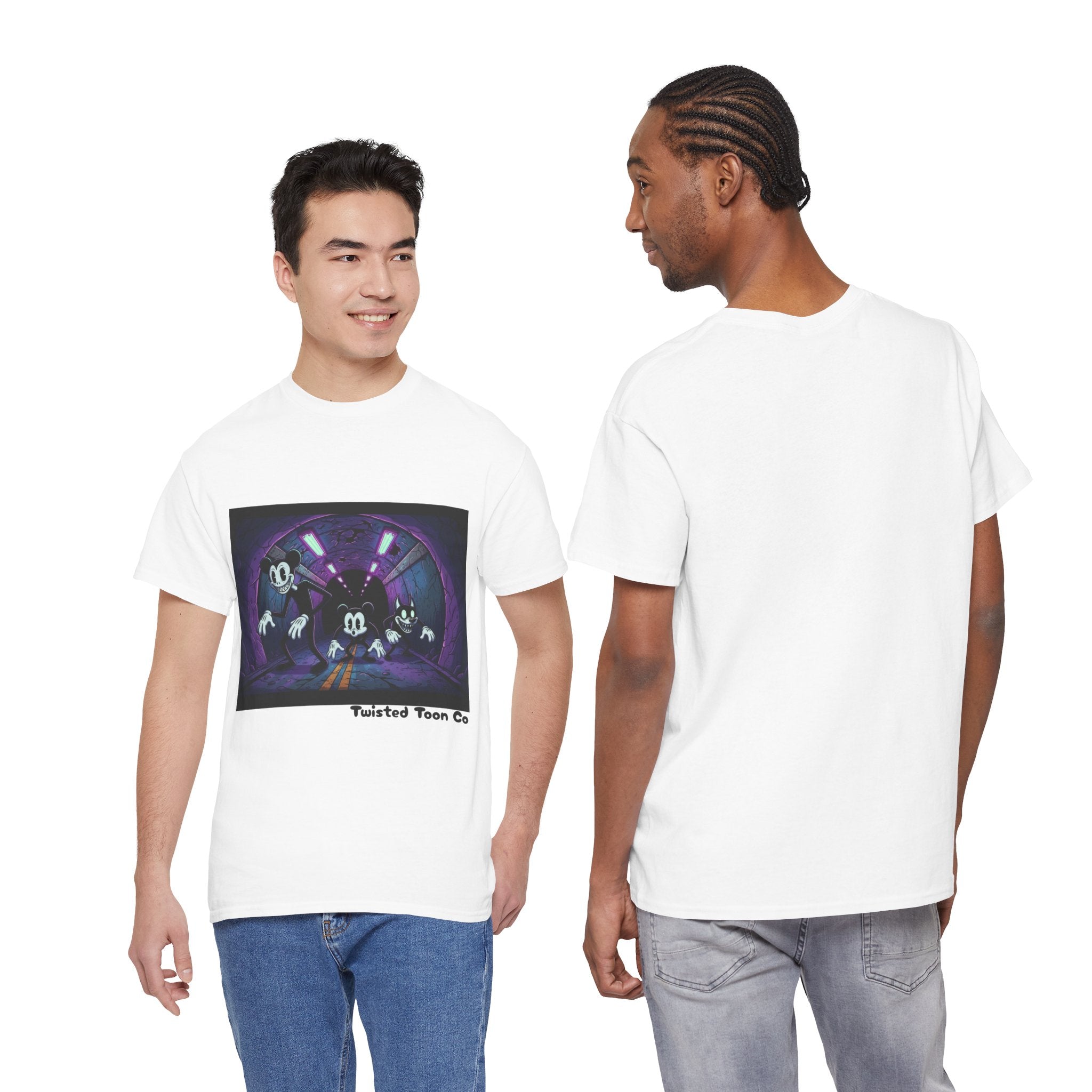 Retro Cartoon Horror T‑Shirt — 'Twisted Toon Co' Spooky Vintage Character Tee