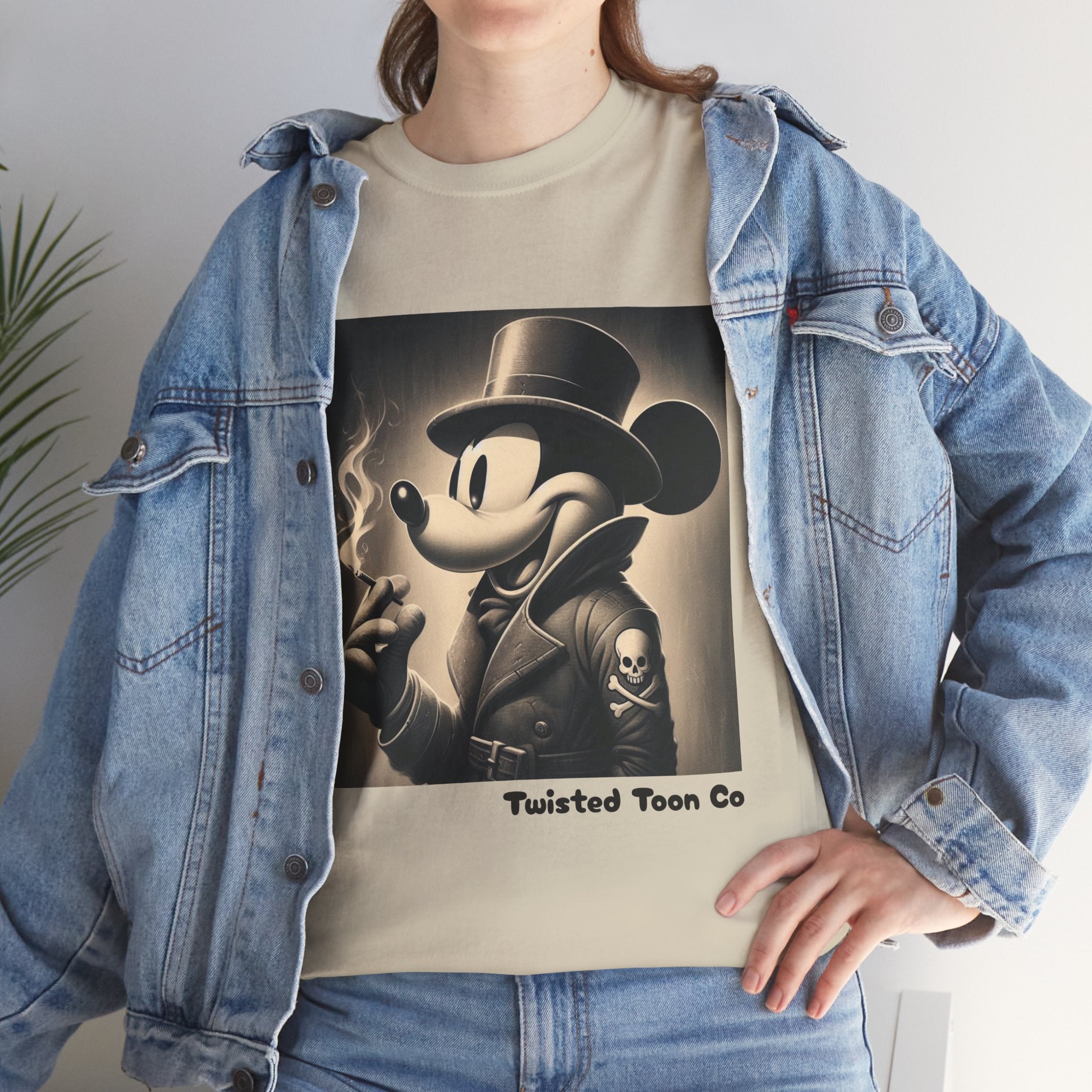 Vintage Noir Mouse Tee - Smoking Gentleman Graphic T-Shirt