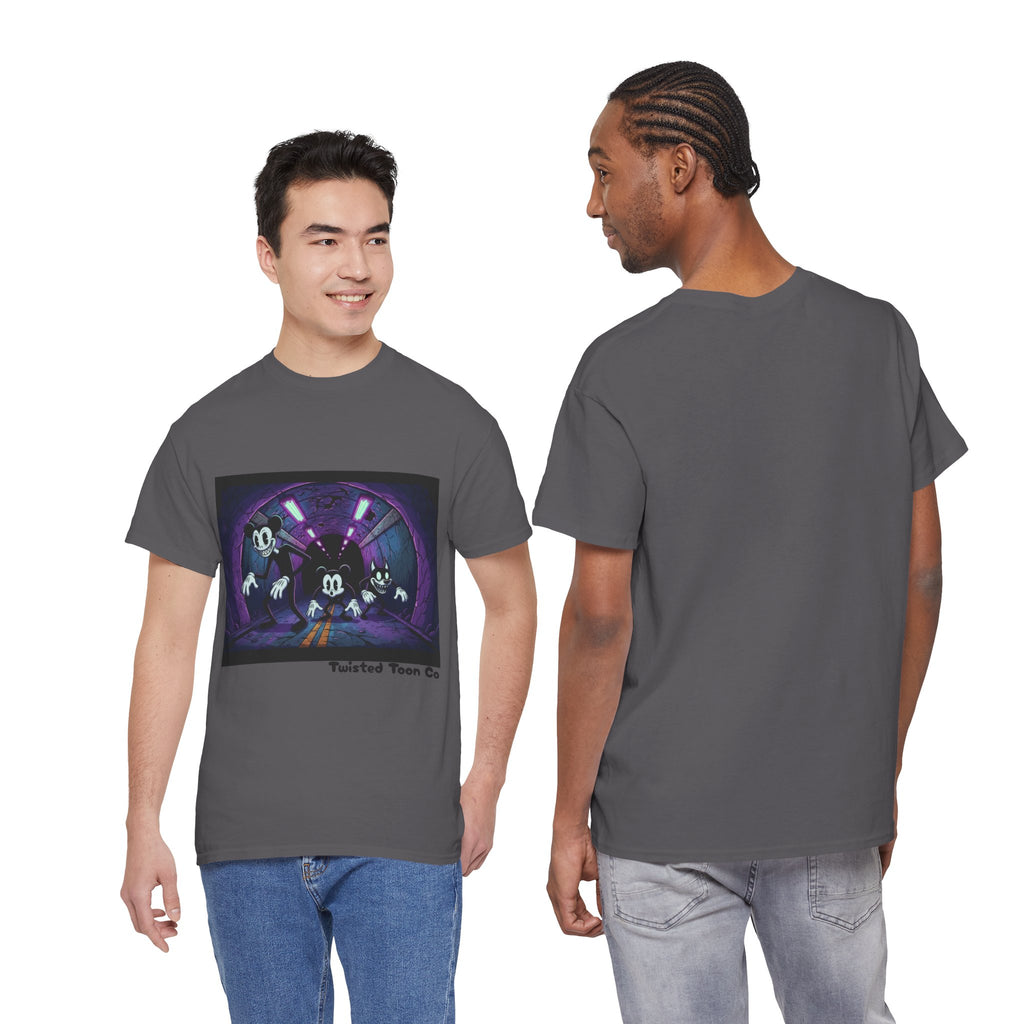 Retro Cartoon Horror T‑Shirt — 'Twisted Toon Co' Spooky Vintage Character Tee