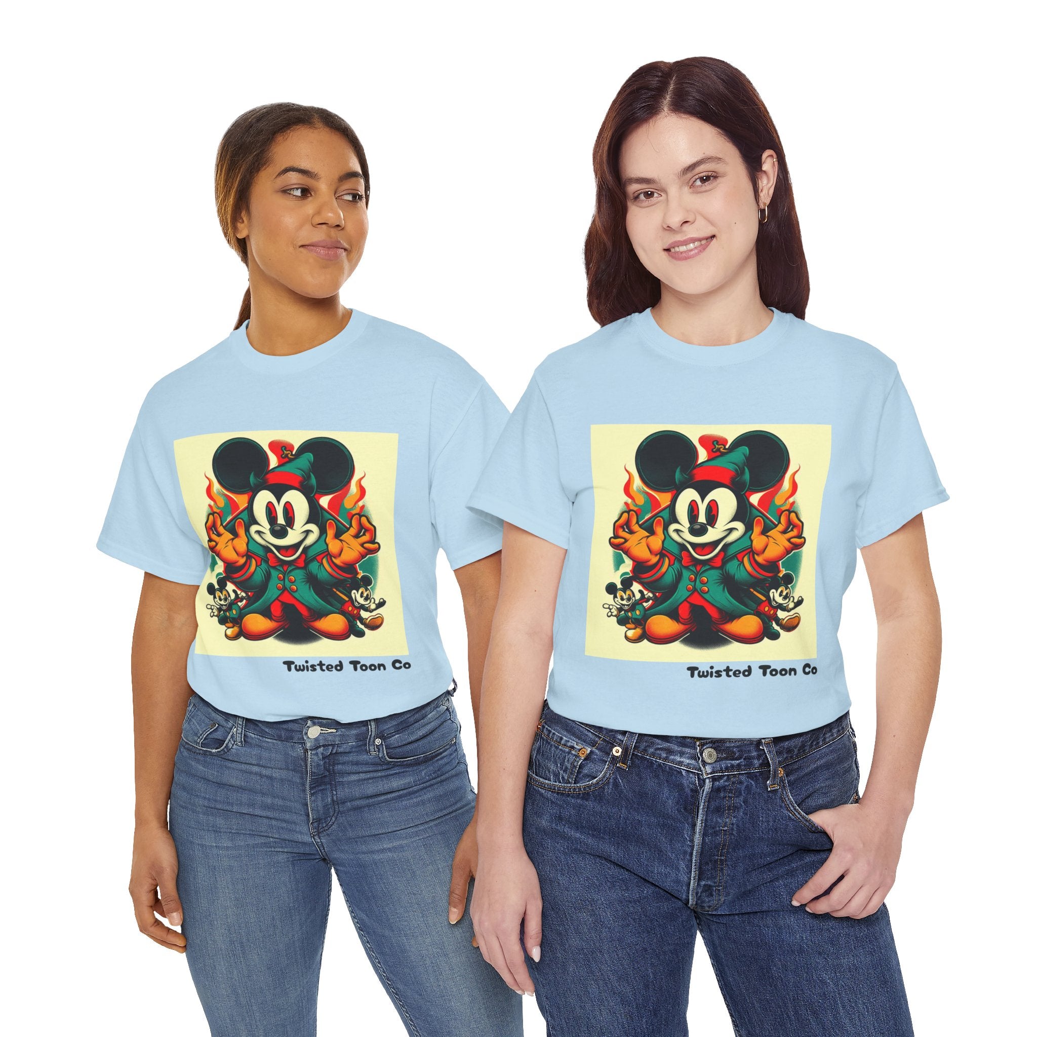 Vintage Cartoon Mouse Flame T-Shirt