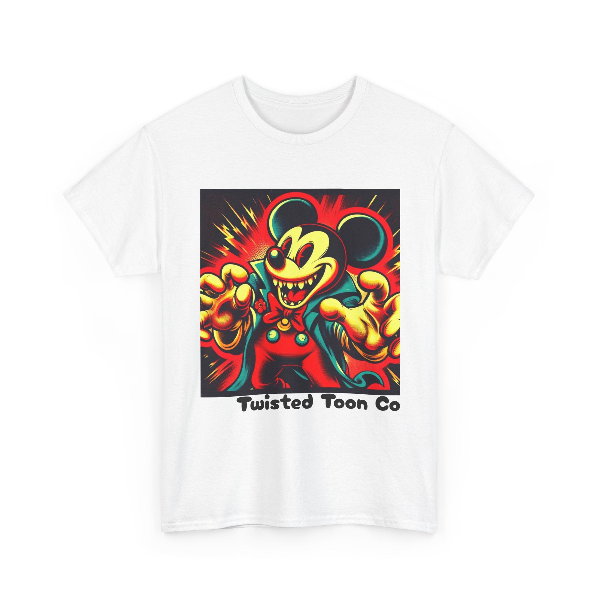 Twisted Toon Tee — Retro Horror Cartoon Mouse Graphic T-Shirt