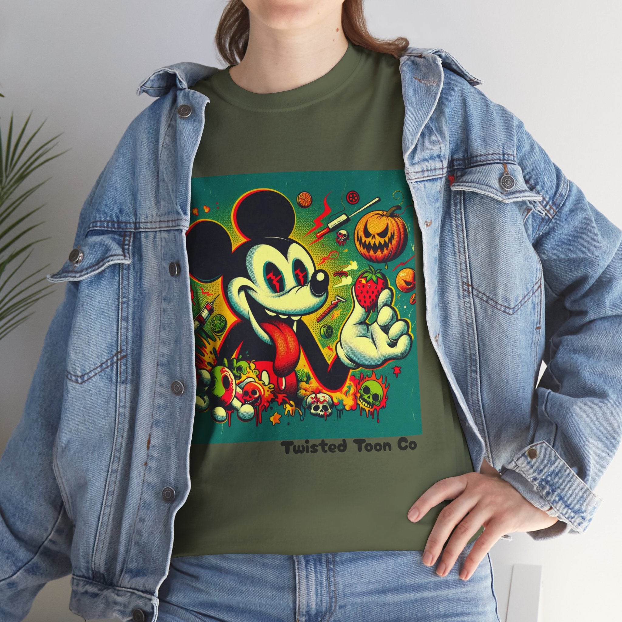 Vintage Cartoon Halloween Tee — Spooky Retro Mouse Graphic
