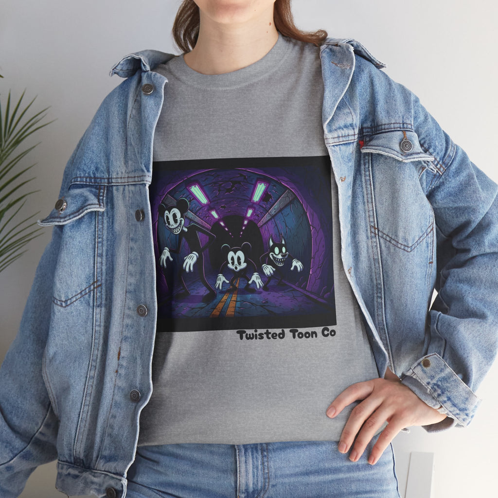 Retro Cartoon Horror T‑Shirt — 'Twisted Toon Co' Spooky Vintage Character Tee