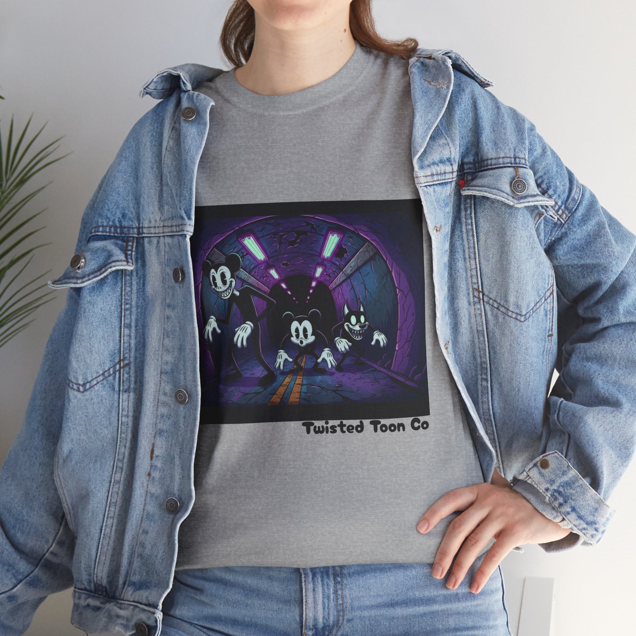 Retro Cartoon Horror T‑Shirt — 'Twisted Toon Co' Spooky Vintage Character Tee