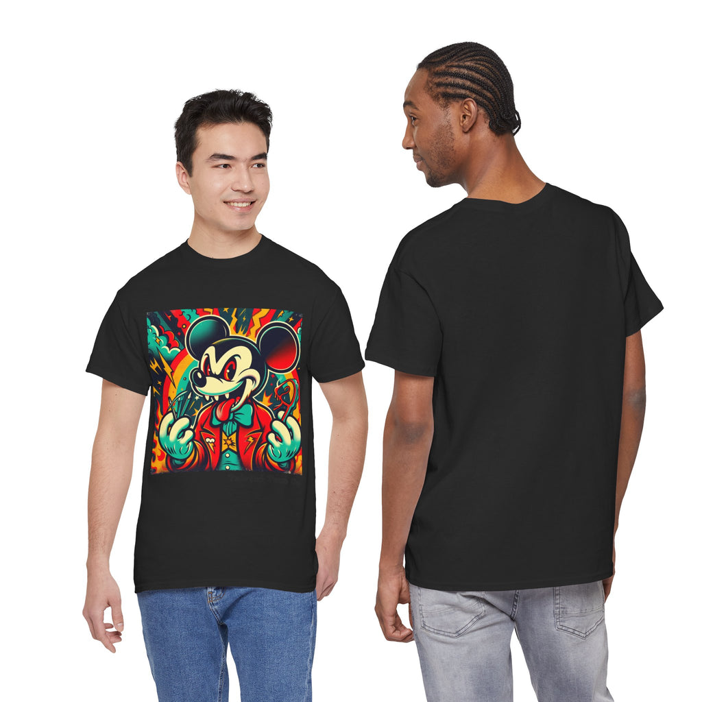 Graphic Tee — Retro Cartoon Devil Mouse Illustration