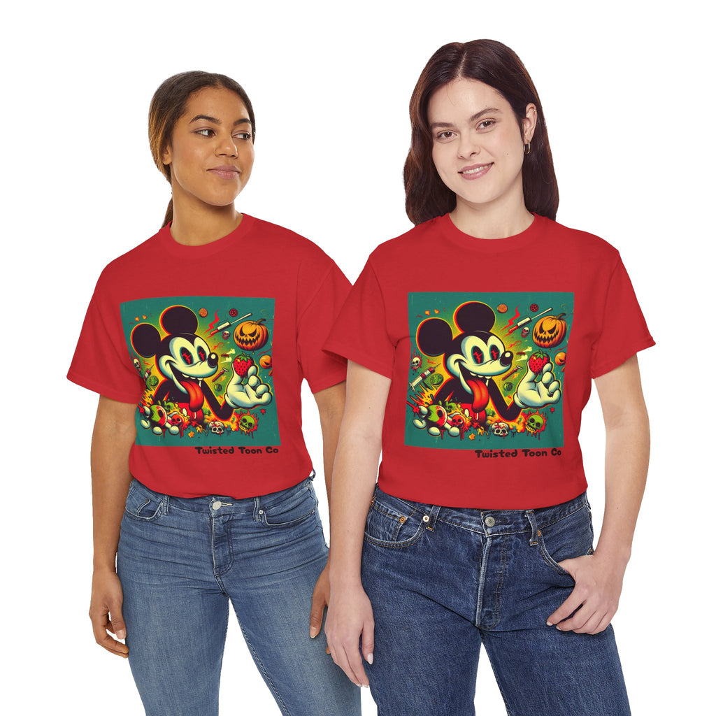 Vintage Cartoon Halloween Tee — Spooky Retro Mouse Graphic