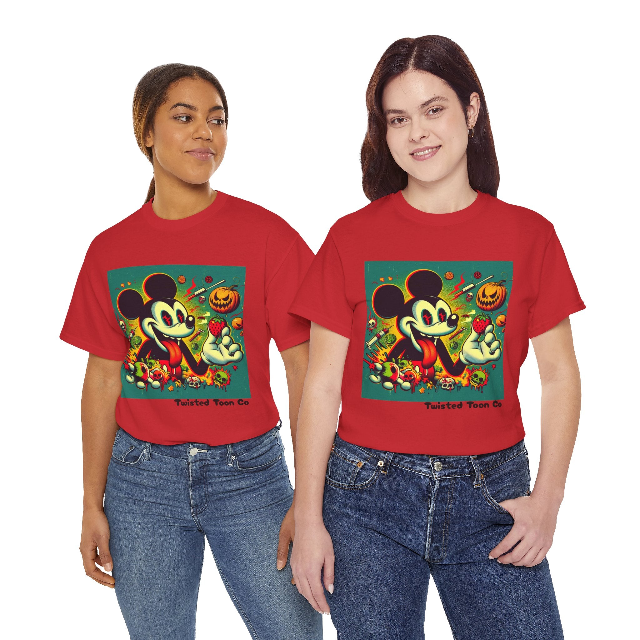 Vintage Cartoon Halloween Tee — Spooky Retro Mouse Graphic