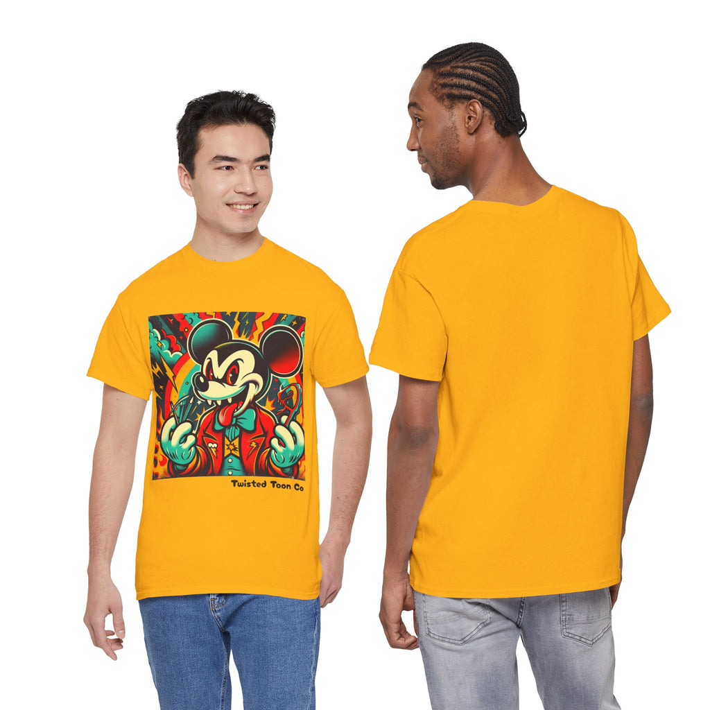 Graphic Tee — Retro Cartoon Devil Mouse Illustration