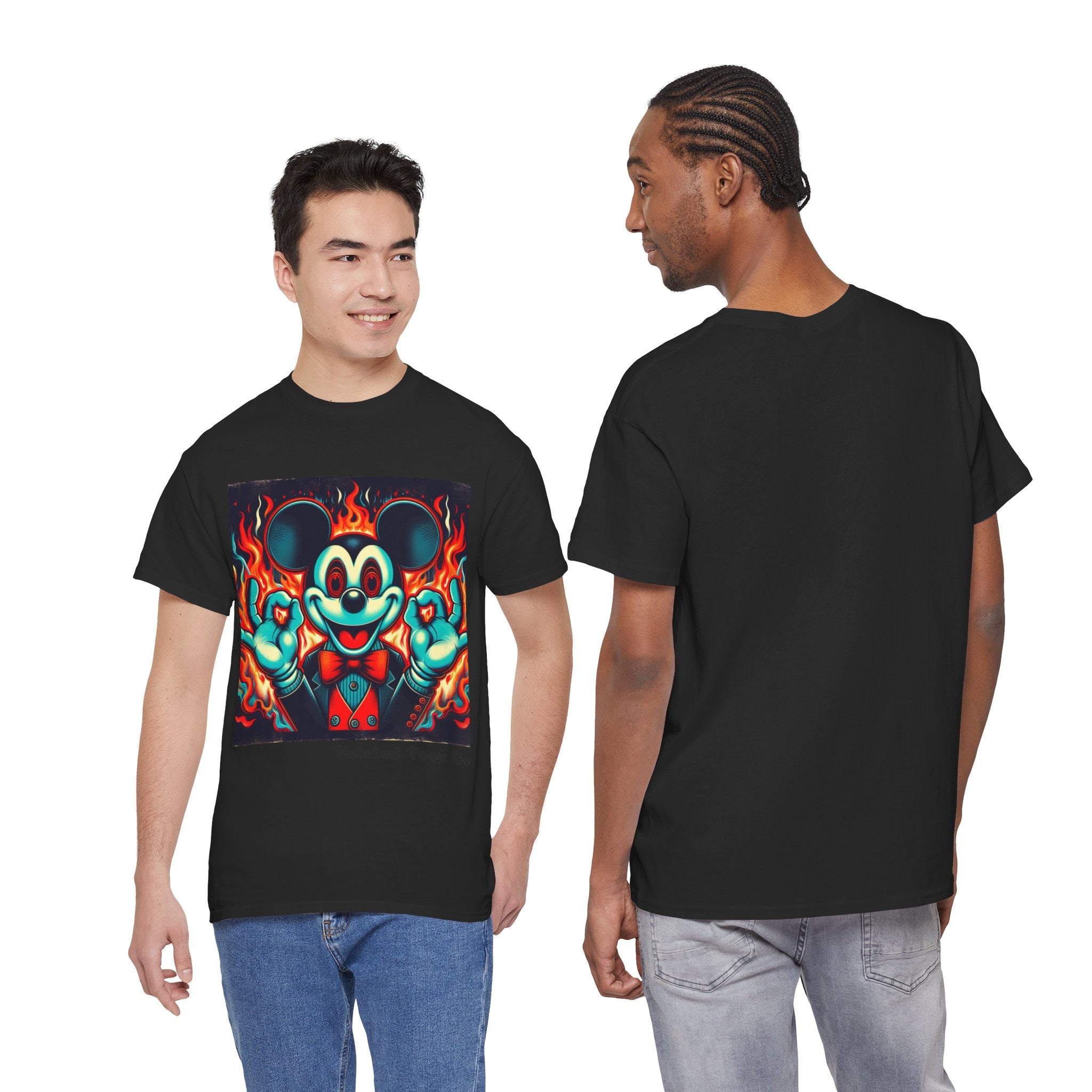 Vintage Cartoon Demon Mouse T-Shirt — Retro Horror Graphic Tee