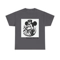 Graphic Tee — Retro Mischievous Mouse with Flames