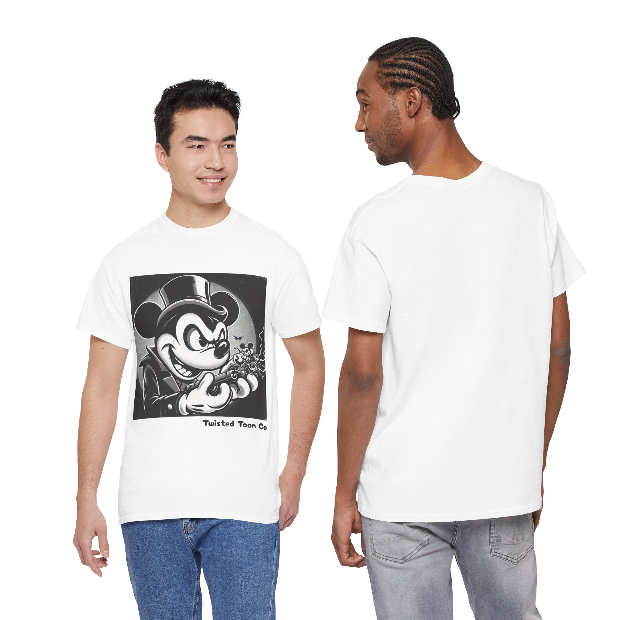 Vintage Mischief Tee — Noir Cartoon Mouse Graphic Shirt
